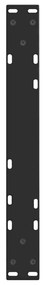 Pés para mesa de centro em V 2 peças preto 50x(42-43,3) cm aço