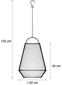 Candeeiro de Mesa Boémio Bege Incl. LED Regulável em 3 Níveis IP54 Recarregável por Energia Solar - Duca Boêmio