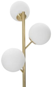 Candeeiro de Pé GLAMY 3 Luzes – Ø 36x190 cm – Dourado e Branco – Desig