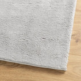 Tapete pelo curto macio e lavável HUARTE 160x230 cm cinzento