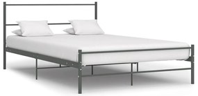 Estrutura de cama 120x200 cm metal cinzento