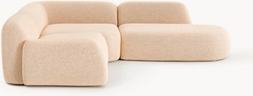 Sofá de canto modular em bouclé Wolke (4 lugares)