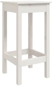 Cadeiras de bar 2 pcs 40x40x78cm madeira de pinho maciça branco
