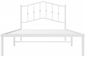 Estrutura de cama em metal com cabeceira 107x203 cm branco