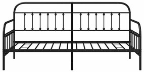 Estrutura de Daybed Preto 90x200 cm Aço