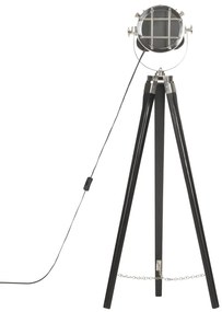 Candeeiro de chão tripé 97 cm madeira mangueira maciça preto