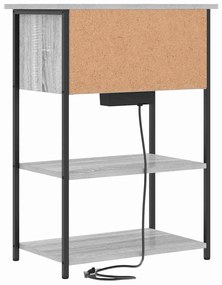 Armário de Cabeceira Sonoma cinzento 55 x 31 x 76 cm
