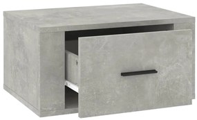 Mesa de cabeceira de parede 50x36x25 cm cinzento cimento
