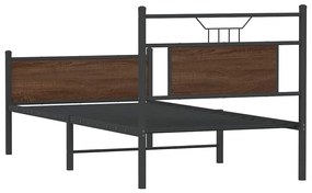 Estrutura cama s/ colchão derivados madeira carvalho castanho