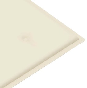 Banco de jardim c/ almofadão creme 112 cm teca maciça