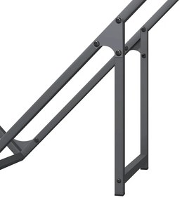 Suporte para lenha 100x25x100 cm aço laminado a frio antracite