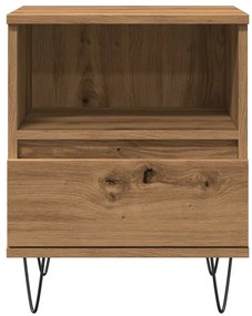 Mesa cabeceira 40x35x50 cm derivados madeira carvalho artisiano