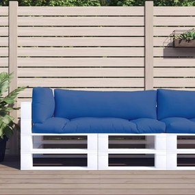 Almofadões para paletes 3 pcs tecido azul