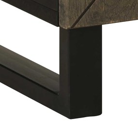 Mesa de cabeceira 50x33x60 cm madeira de mangueira maciça preto