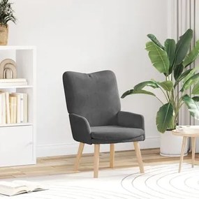 Poltrona Relaxante VidaXL em Tecido de Corduroy Cinza Escuro