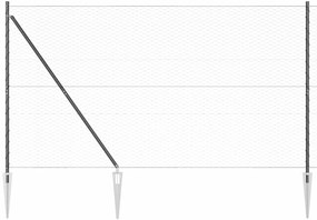 Cerca Hexagonal vidaXL Cinza 1.6x10 m Aço