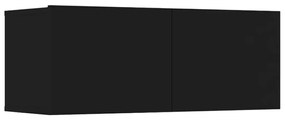 Conjunto móveis de TV 6 pcs madeira processada preto