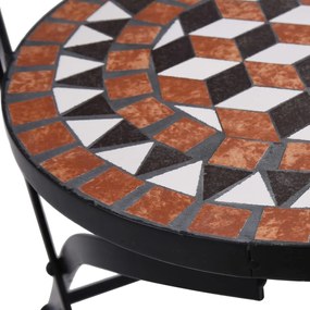 3 pcs conjunto bistro em mosaico azulejos de cerâmica terracota