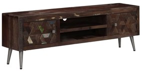 Móvel de TV madeira recuperada maciça 140x30x45 cm