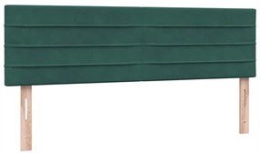 Box Cama primavera com Colchão Verde Escuro 140x210 cm Veludo
