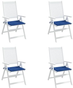 Almofadões p/ cadeiras jardim 4 pcs 40x40x4 cm oxford azul real