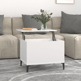 vidaXL Mesa de centro 60x44,5x45 cm derivados de madeira branco
