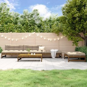 vidaXL 5 pcs conj. lounge jardim madeira de pinho maciça castanho-mel