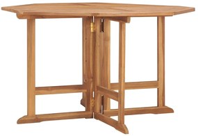 Mesa de jantar para jardim dobrável 110x110x75 cm teca maciça