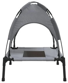 Cama para cães com toldo tecido oxford e aço antracite