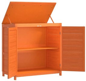 2 pcs conj. abrigos p/ ferramentas jardim pinho maciço castanho