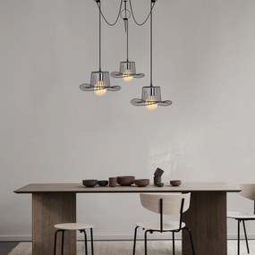 Candeeiro Tel – Preto – Diâmetro 118 cm, Altura 122 cm