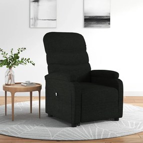 vidaXL Poltrona elevatória tecido preto