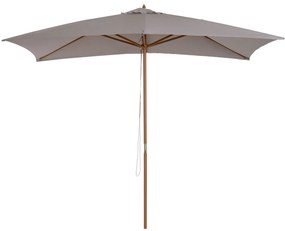 Outsunny Chapéu de Sol de Jardim com Sistema de Polea Teto Ventilado e Mastro de Madeira para Exterior 2,95x2x2,55m Cinzento