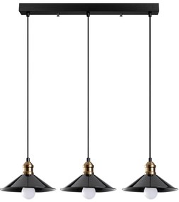 Candeeiro de Teto Berceste – Preto – 74 cm de Diâmetro, 108 cm de Altu