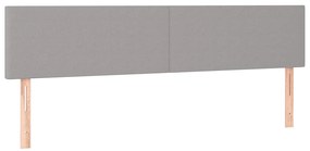 Cama boxspring com colchão 120x190 cm tecido cinzento-claro