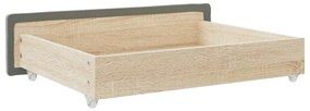 Gavetas de cama 2 pcs derivados de madeira e veludo cinza-claro