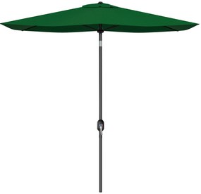 Outsunny Chapéu de Sol Grande para Terraço e Jardim 300x200 cm com Proteção UV50+, Manivela e Teto Ventilado Verde | Aosom Portugal