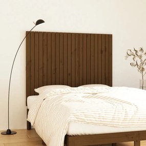 vidaXL Cabeceira de parede 40x3x110 cm pinho maciço castanho-mel