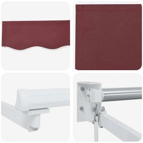 Toldo retrátil manual 450x300 cm bordô