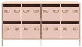 Aparador 135x39x73,5 cm aço laminado a frio rosa