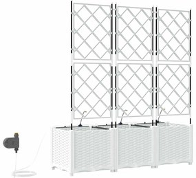 Jardineiras de Jardim 1 pc Branco 120 x 40 x 142 cm Plástico