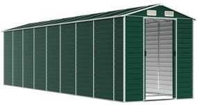 Abrigo de jardim 191x725x198 cm aço galvanizado verde