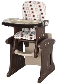 HOMCOM Cadeira para bebês 3 em 1 acima de 6 meses multifuncional Ajustável em 3 posições  57x59x105 cm Branco|Aosom Portugal