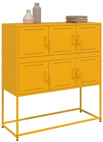 Aparador 100,5x39x107 cm aço amarelo mostarda