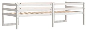 Estrutura de cama infantil 90x200 cm pinho maciço branco