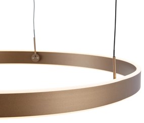 LED Candeeiro suspenso de design bronze escuro com 3 níveis de regulação - Titmus Moderno