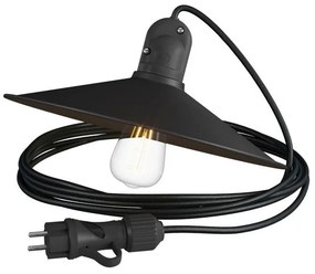 Eiva Snake com abajur lâmpada portátil para exterior cabo têxtil de 5 m suporte da lâmpada à prova de água IP65 e ficha