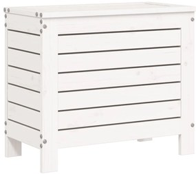 7 pcs conjunto de sofás para jardim pinho maciço branco