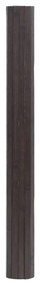 Tapete retangular 100x200 cm bambu castanho-escuro