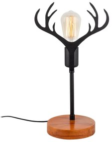 Candeeiro de Mesa Beami – Nogueira e Preto – 23 x 15 cm